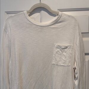 J. Crew Men’s White Long Sleeve Tee with Pocket